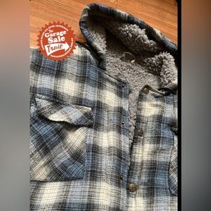 Flannel and Fleece lined Hoodie